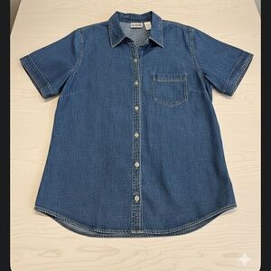 Bill Blass Vintage Blue Denim Shirt Plus Size 1xl